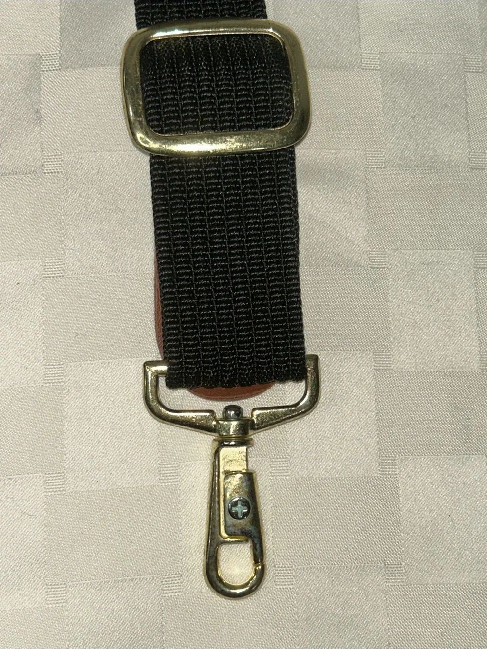 Sherpa’s Pet Trading Co. Bag Strap with Brown Leather Accents and Brass Hardware